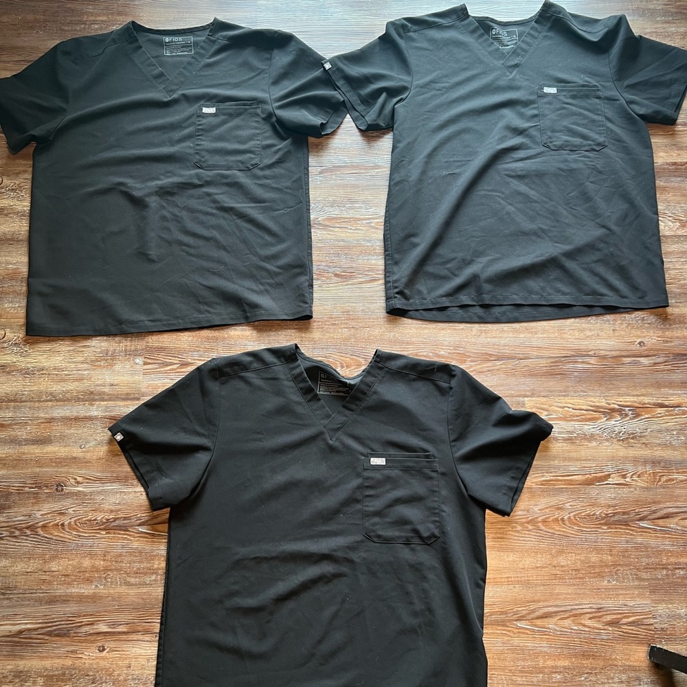 Black FIGS Scrub tops